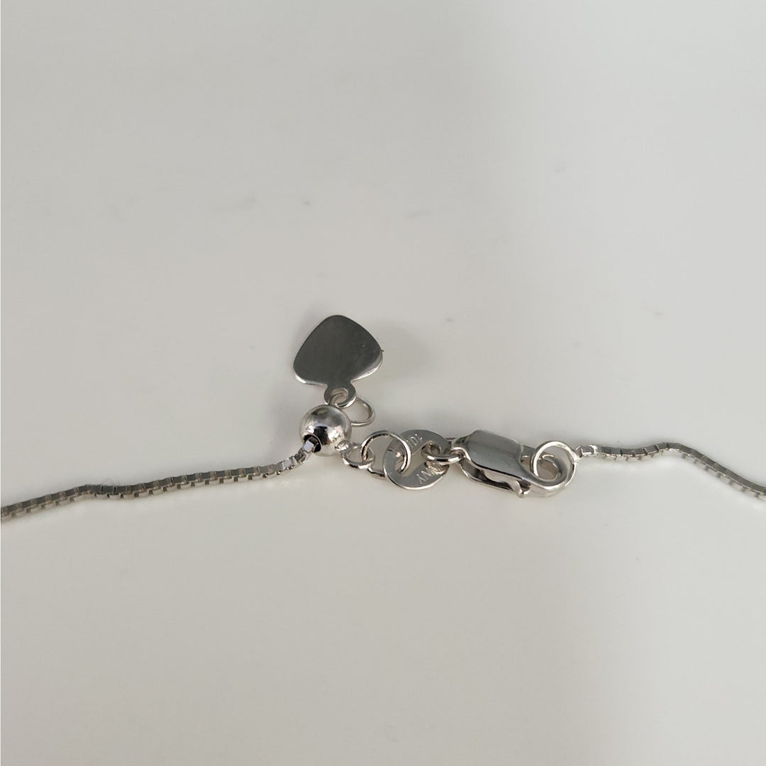 10k White Gold 0.8mm Adjustable Box Chain 22"