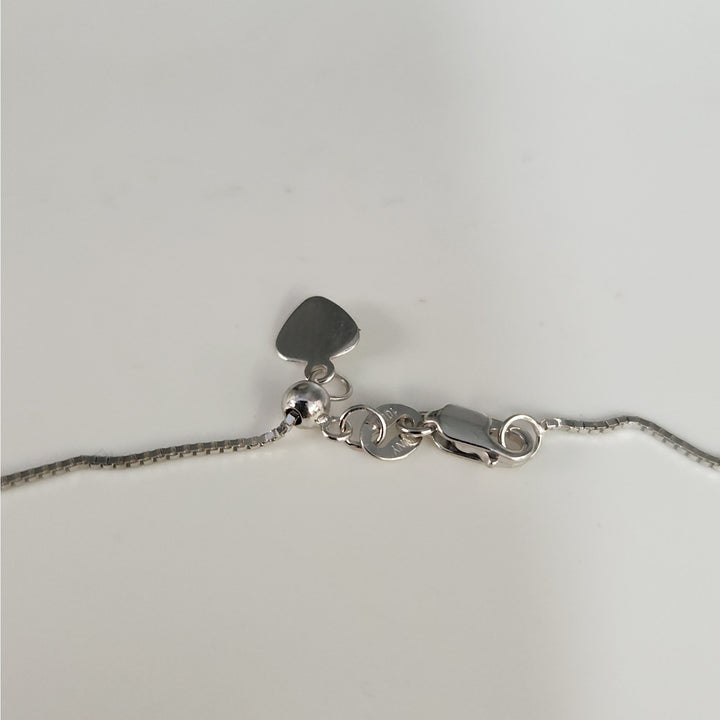 10k White Gold 0.8mm Adjustable Box Chain 22"