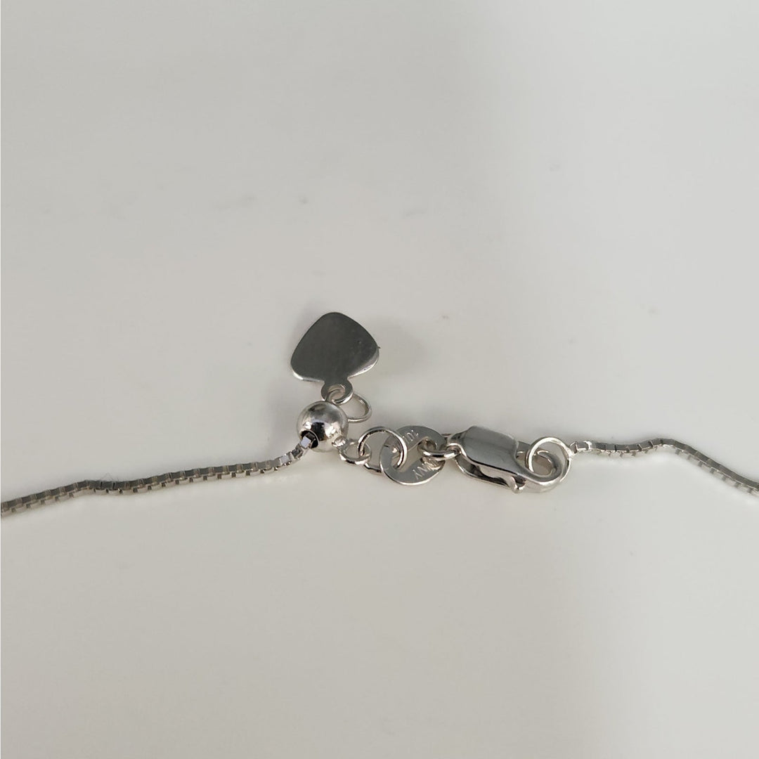 10k White Gold 0.8mm Adjustable Box Chain 22"