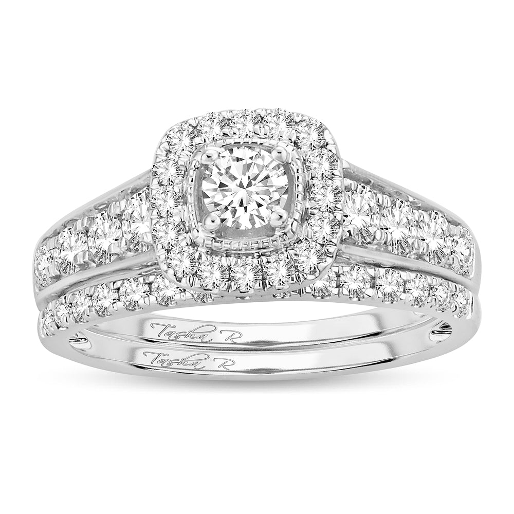 Timeless 14k White Gold 1CT Diamond Bridal Ring