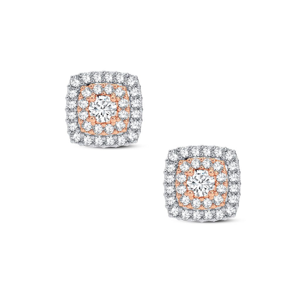 Sparkling 0.20CT Diamond Earrings in 14k White Gold
