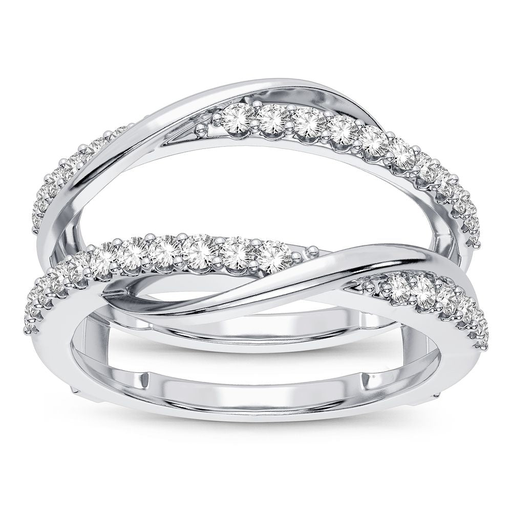 Sparkling 14K White Gold 0.40CT Diamond Womens Ring