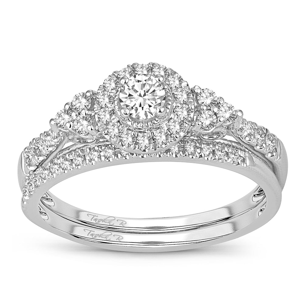 Elegant 14K White Gold 0.50CT Lab Diamond Engagement Ring