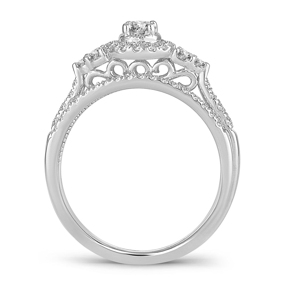 Elegant 14K White Gold 0.50CT Lab Diamond Engagement Ring
