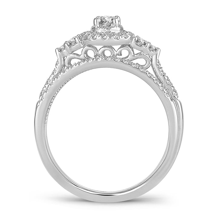 Elegant 14K White Gold 0.50CT Lab Diamond Engagement Ring