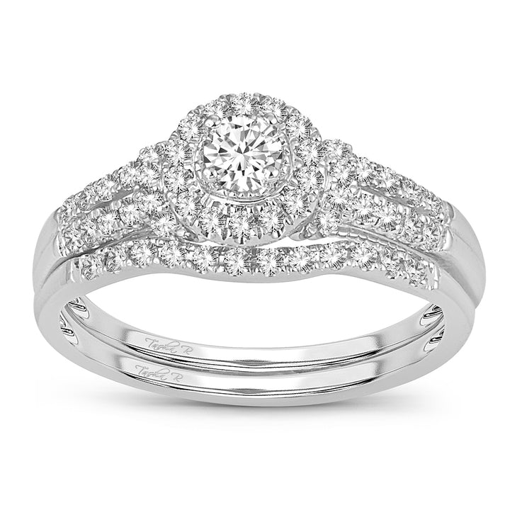 Sparkling Lab Diamond Engagement Ring in 14K White Gold