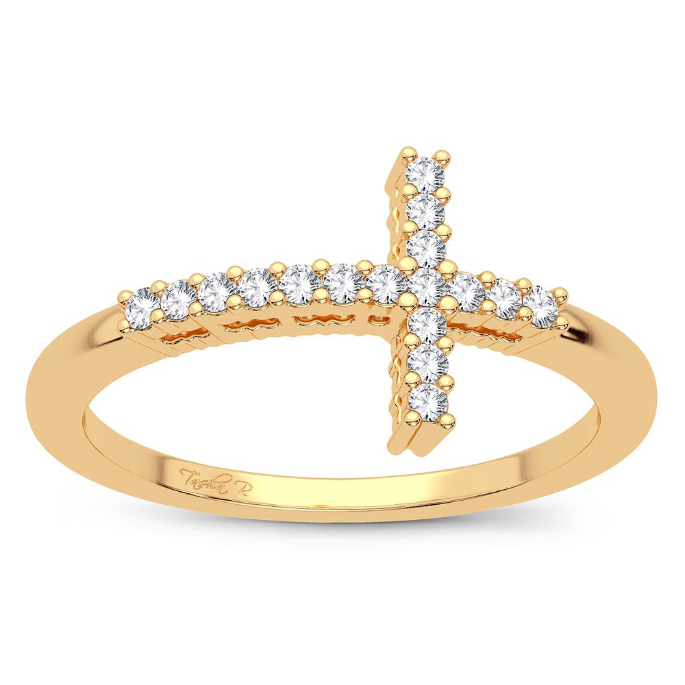 Elegant 14K 0.11CT DIAMOND RING