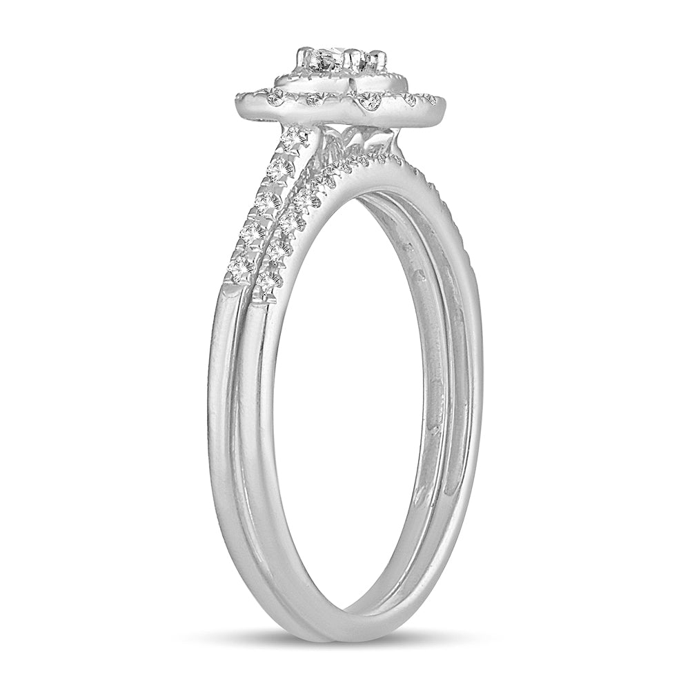 Elegant 14k White Gold 0.33ct Lab Diamond Ring