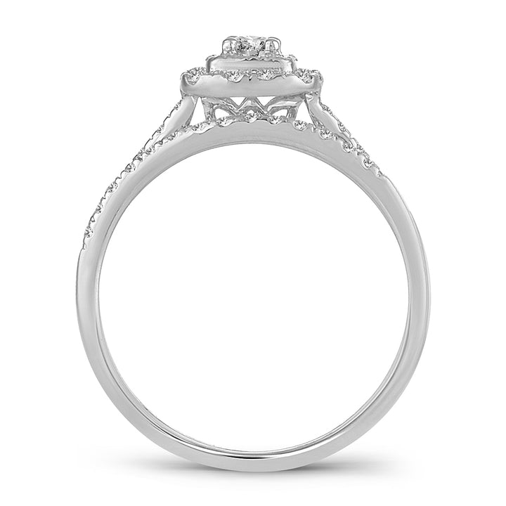 Elegant 14k White Gold 0.33ct Lab Diamond Ring