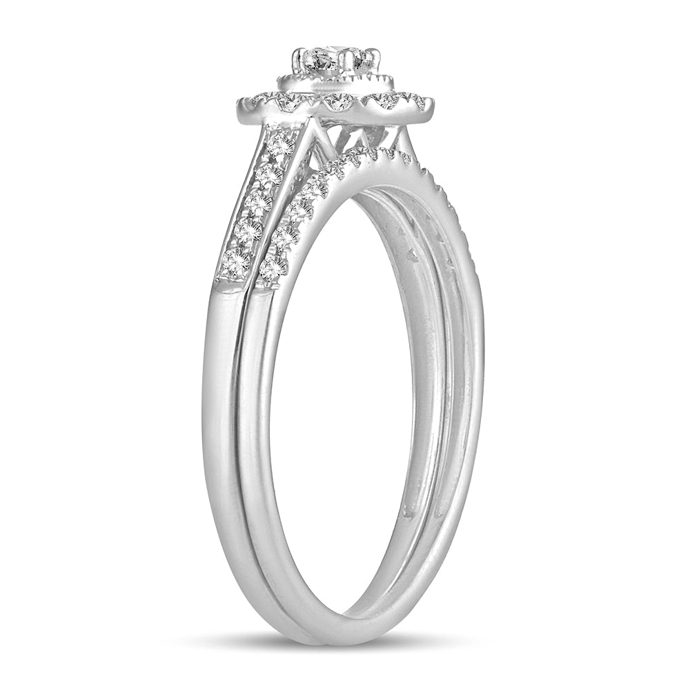 Timeless 14k White Gold Lab Diamond Bridal Ring (0.33ct)