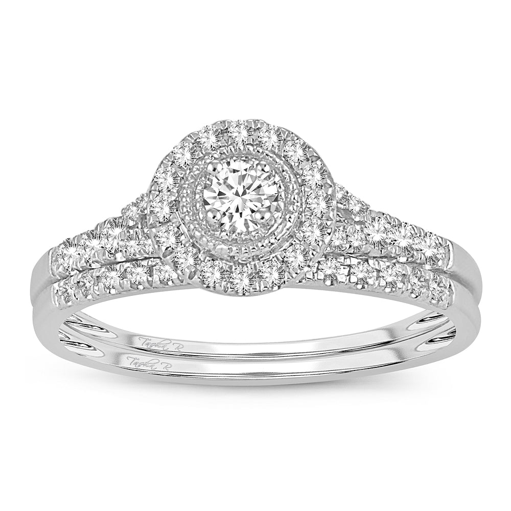 Elegant 14K White Gold 0.34CT Lab Diamond Engagement Ring