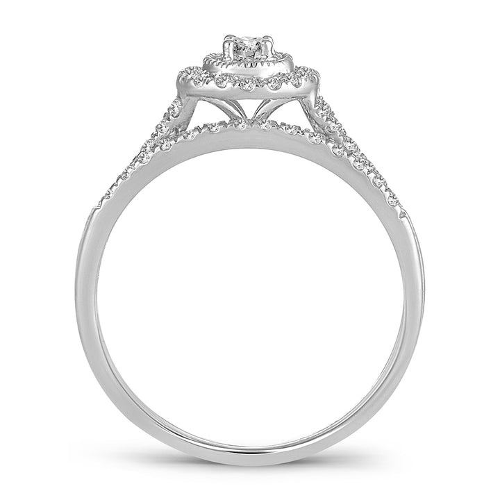 Elegant 14K White Gold 0.34CT Lab Diamond Engagement Ring