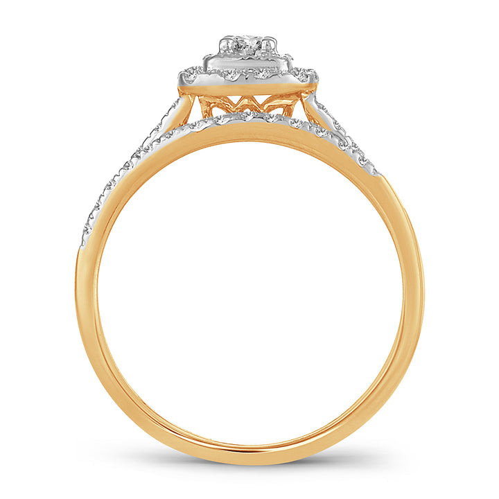 14K Yellow Gold Lab Diamond Womens Bridal Ring