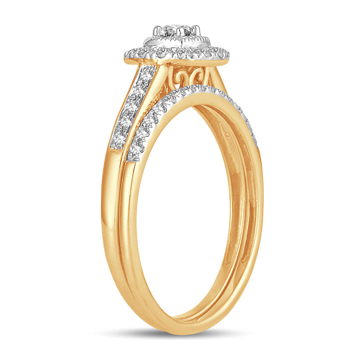 14K Yellow Gold 0.33CT Lab Diamond Bridal Ring
