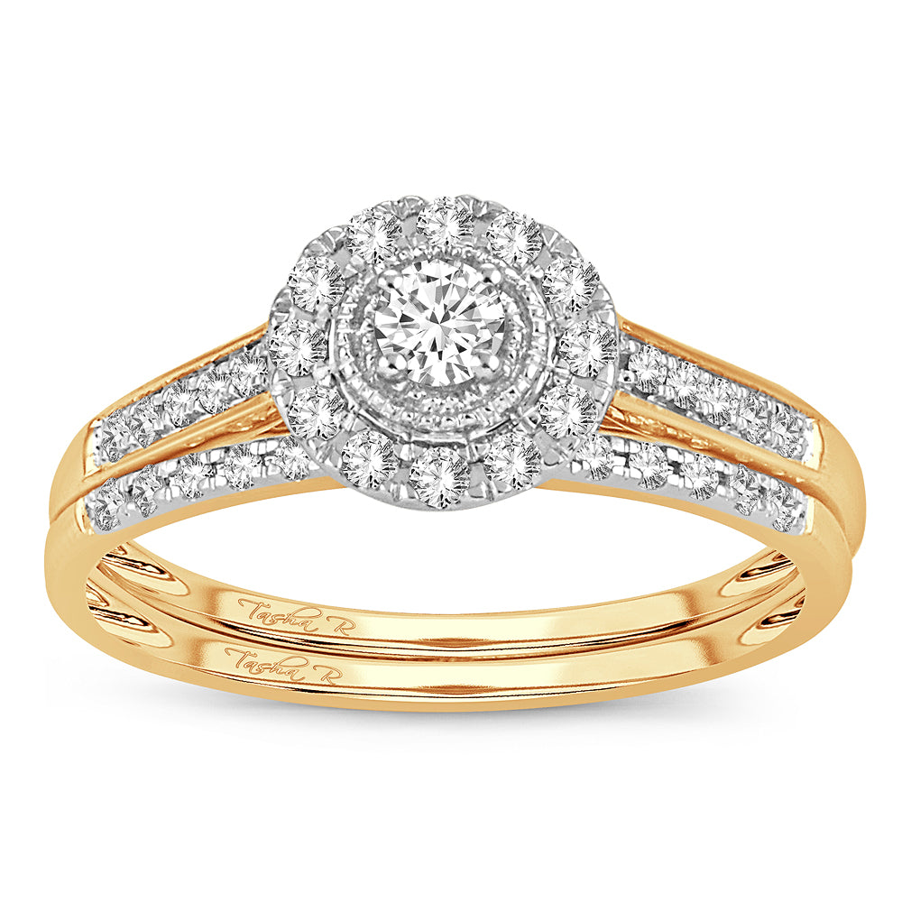 14K Yellow Gold 0.33ct Lab Diamond Bridal Ring