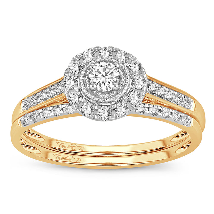 14K Yellow Gold 0.33ct Lab Diamond Bridal Ring
