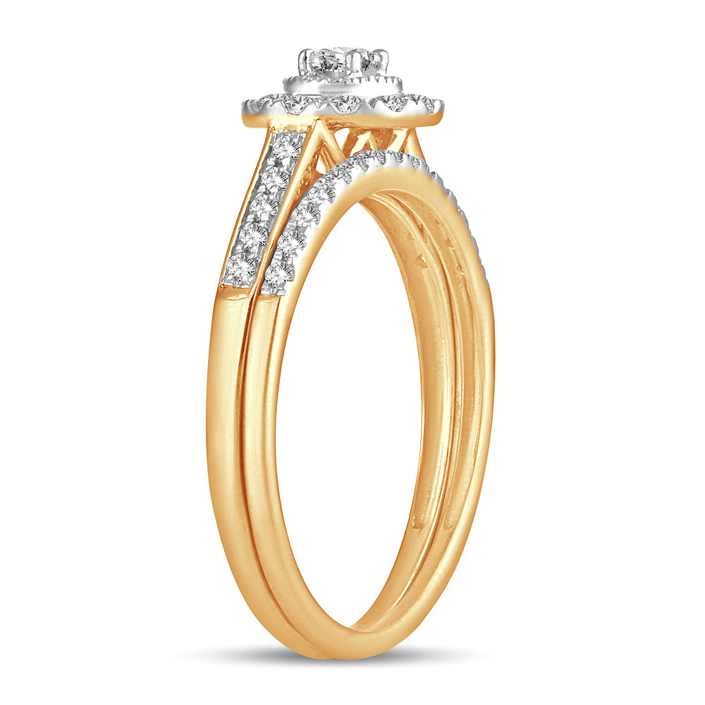 14K Yellow Gold 0.33ct Lab Diamond Bridal Ring