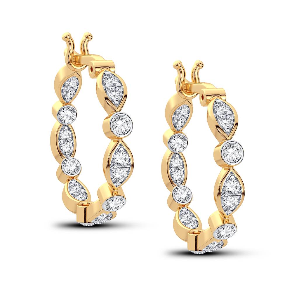 Elegant 14K 0.50CT Diamond Earring