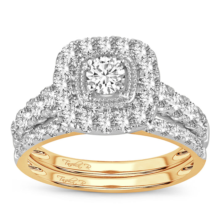 14K Yellow Gold Lab Diamond Bridal Ring - 1.50CT Brilliance
