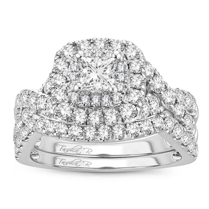 Brilliant 14k White Gold Lab Diamond Bridal Ring (1.51ct)