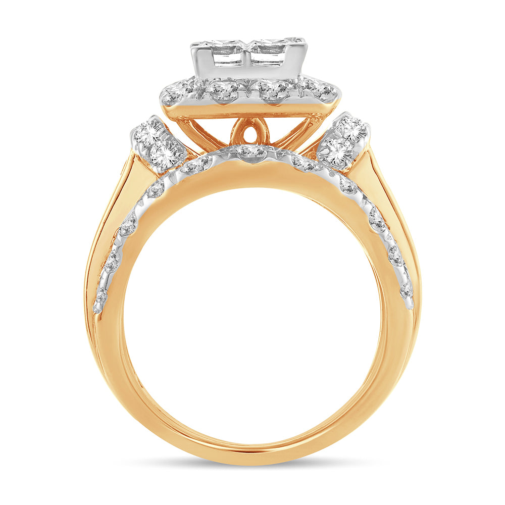 Luminous 14K Yellow Gold Lab Diamond Engagement Ring (4.50CT)