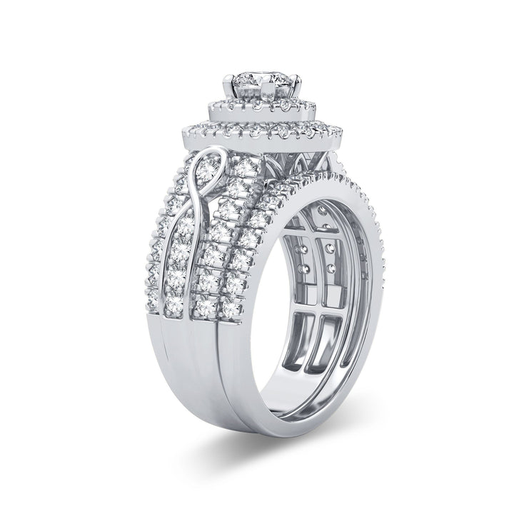 Brilliant 14k White Gold Lab Diamond Bridal Ring (1.75CT)