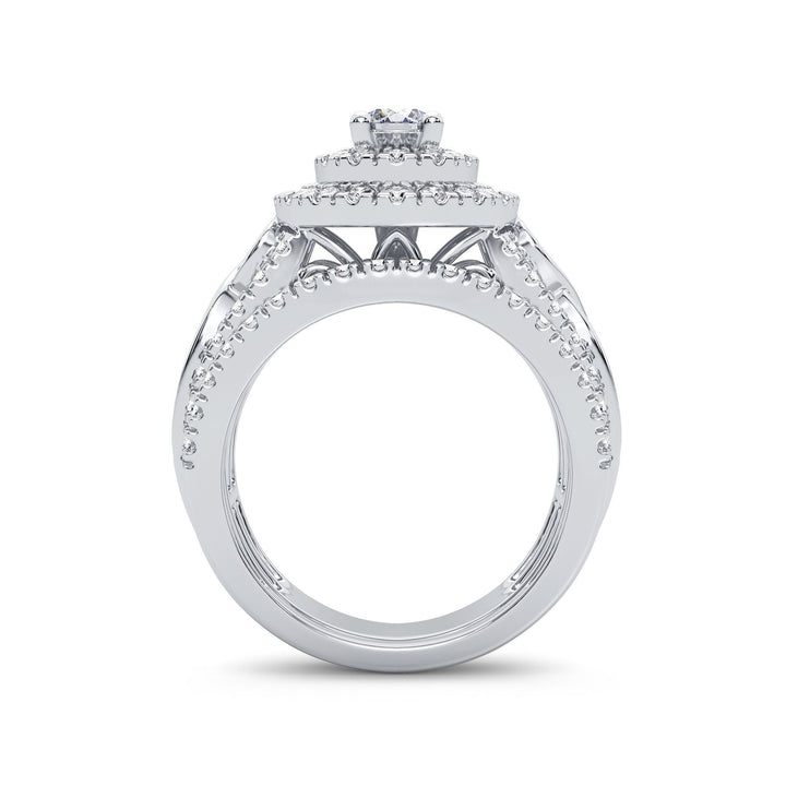 Brilliant 14k White Gold Lab Diamond Bridal Ring (1.75CT)