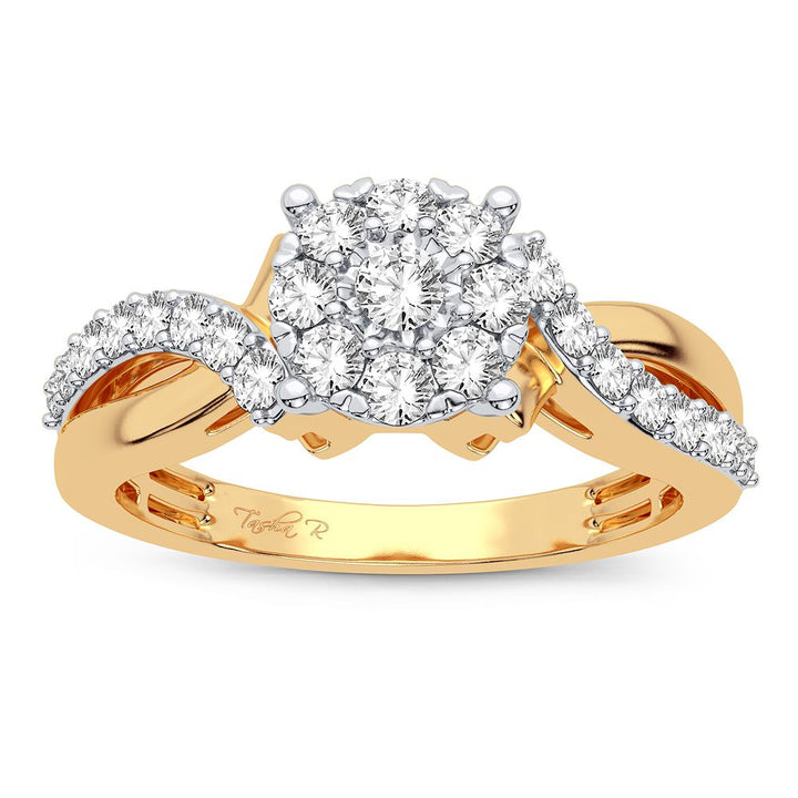 Brilliant 14K Yellow Gold Lab Diamond Engagement Ring (0.50CT)
