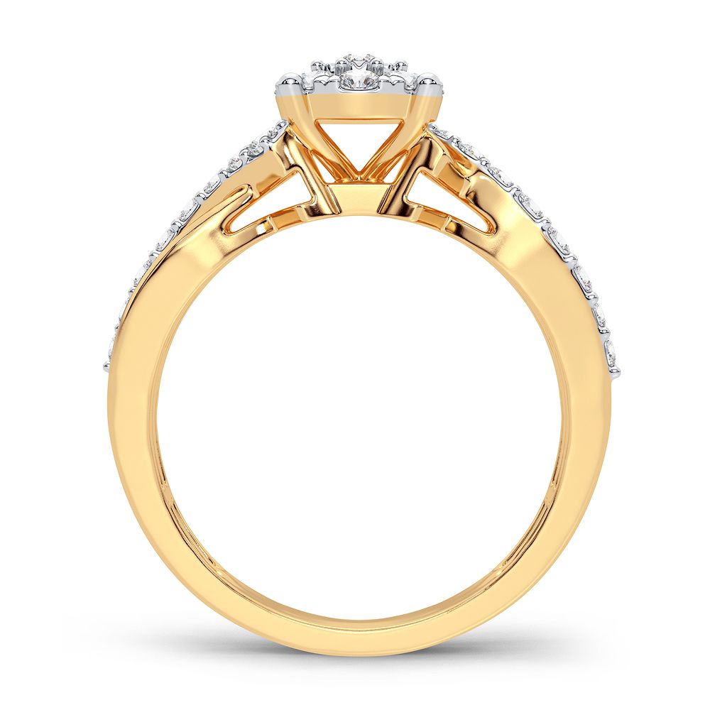 Brilliant 14K Yellow Gold Lab Diamond Engagement Ring (0.50CT)