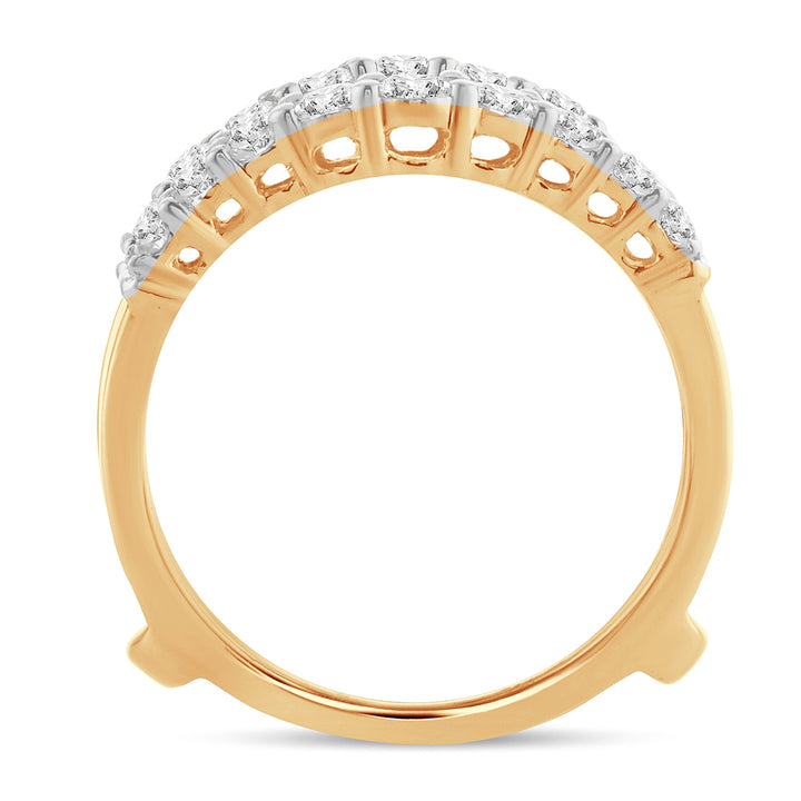 14K Yellow Gold 1CT Lab Diamond Ring Guard Enhancer