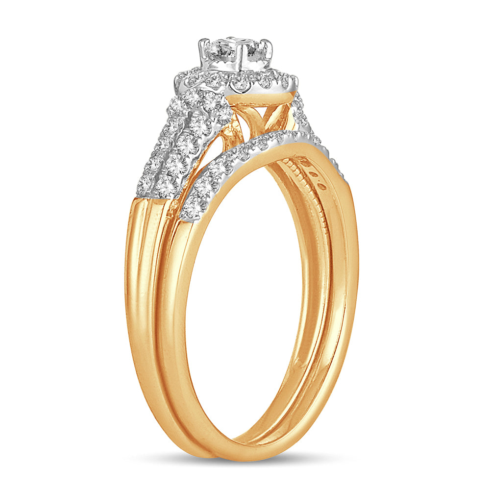 14K Yellow Gold Lab Diamond Bridal Ring (0.50CT)