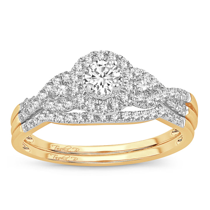 14K Yellow Gold 0.50CT Lab Diamond Bridal Ring