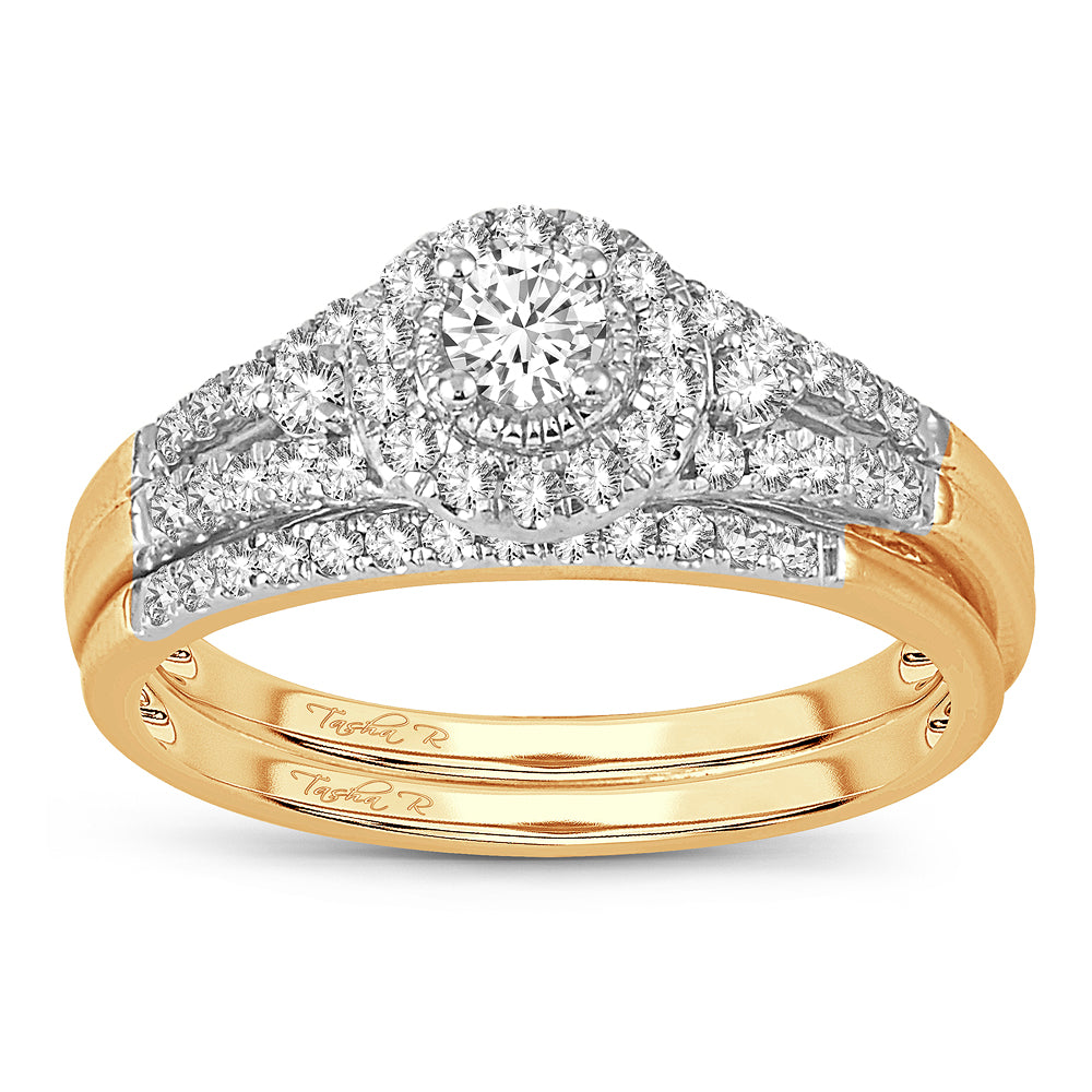 14K Yellow Gold Lab Diamond Bridal Ring (0.50CT)
