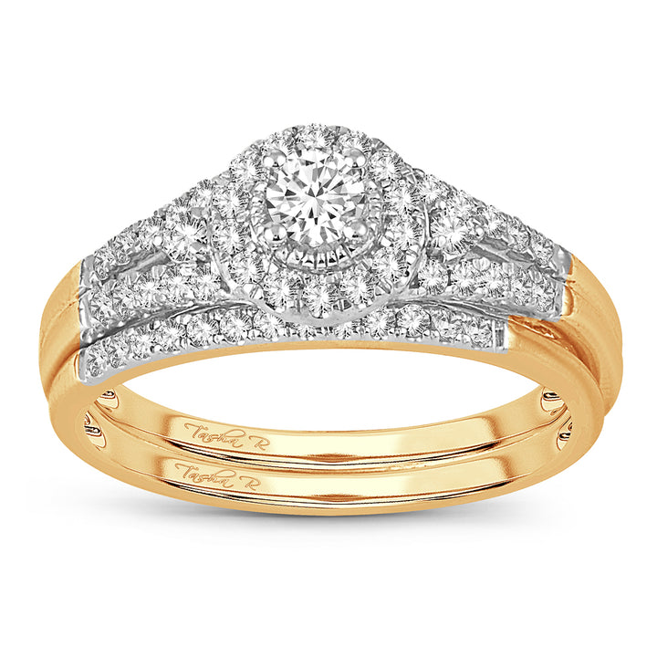 14K Yellow Gold Lab Diamond Bridal Ring (0.50CT)