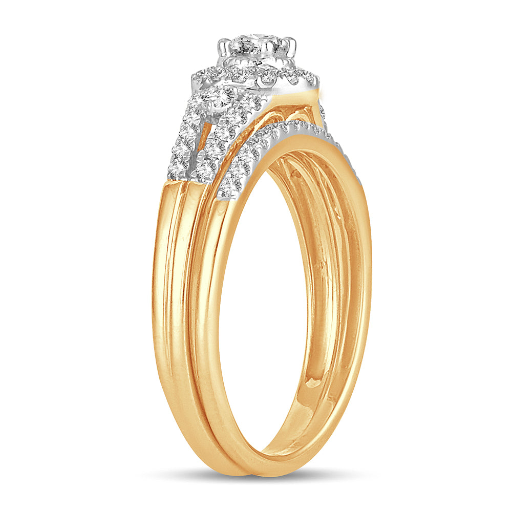 14K Yellow Gold Lab Diamond Bridal Ring (0.50CT)