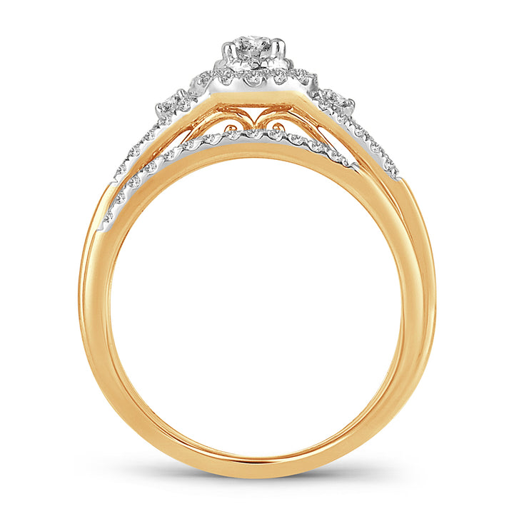 14K Yellow Gold Lab Diamond Bridal Ring (0.50CT)