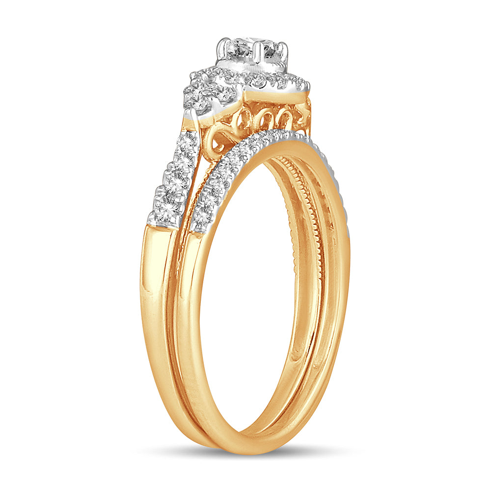 14k Yellow Gold Lab Diamond Bridal Solitaire Ring (0.50CT)