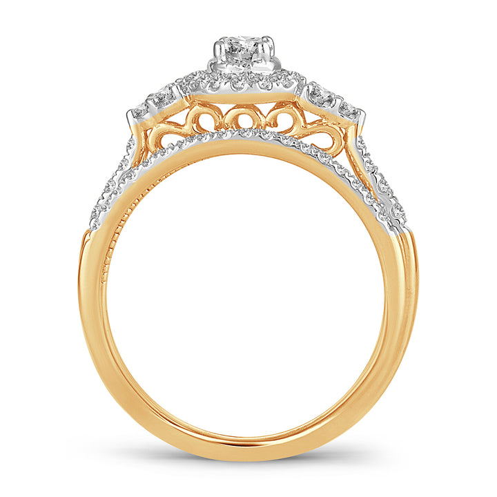 14k Yellow Gold Lab Diamond Bridal Solitaire Ring (0.50CT)