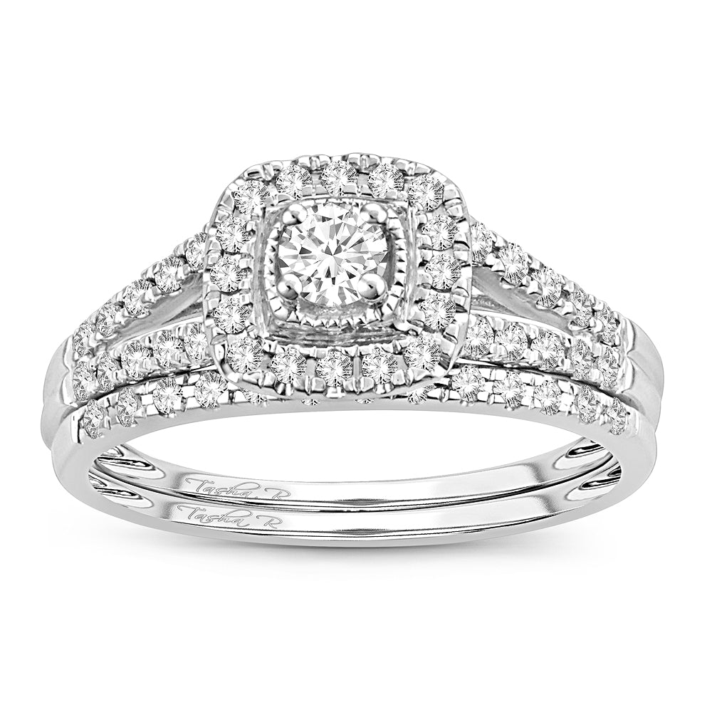 Elegant 14K White Gold 0.34CT Lab Diamond Engagement Ring