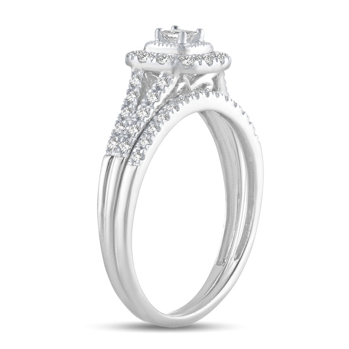 Elegant 14K White Gold 0.34CT Lab Diamond Engagement Ring