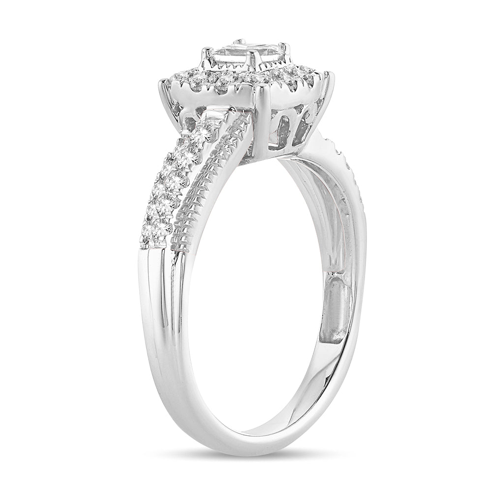 Brilliant 14K White Gold Lab Diamond Engagement Ring 0.75CT