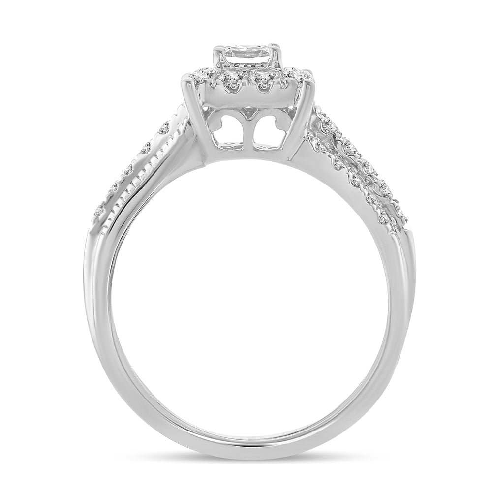 Brilliant 14K White Gold Lab Diamond Engagement Ring 0.75CT