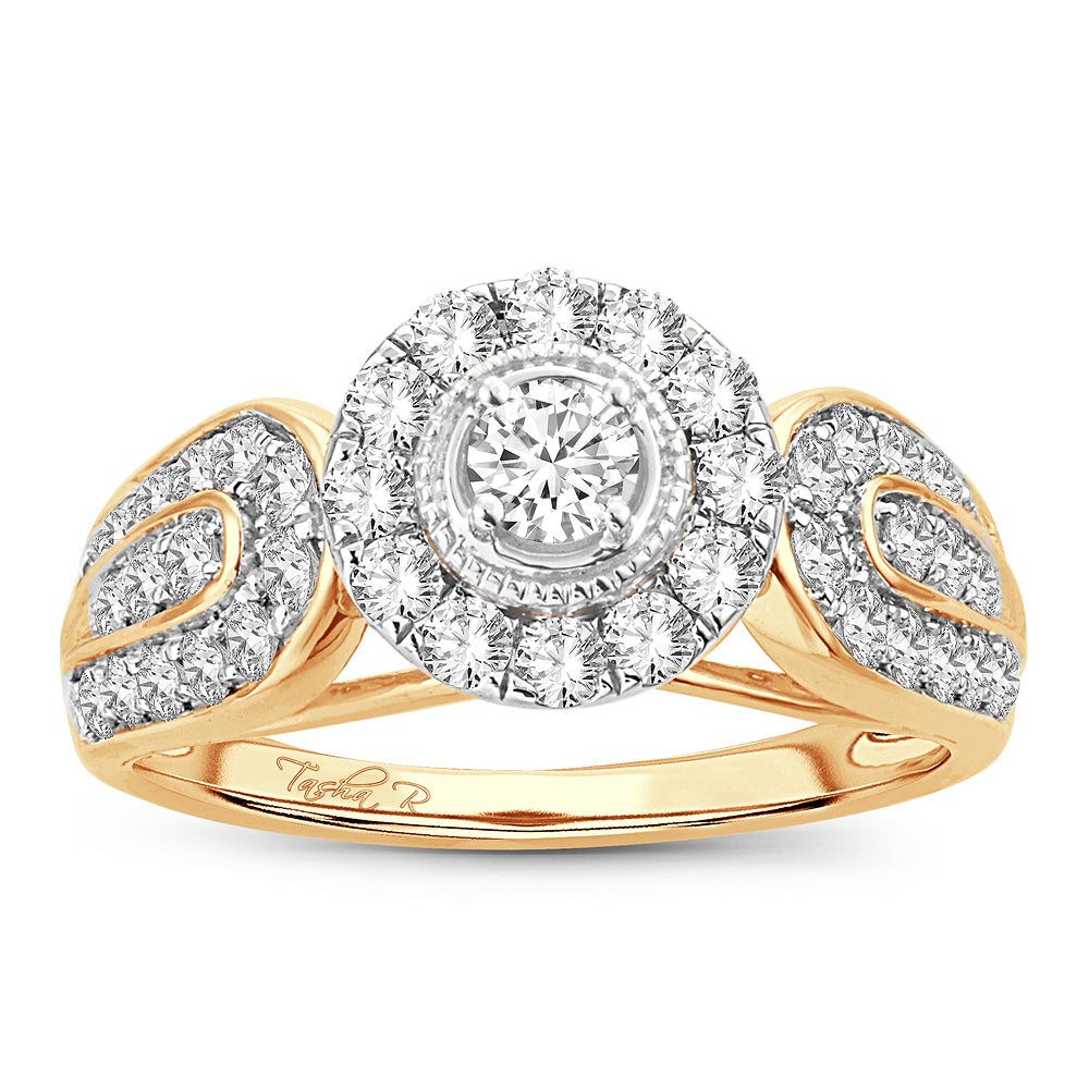 Luminous 14K Yellow Gold 1CT Lab Diamond Engagement Ring