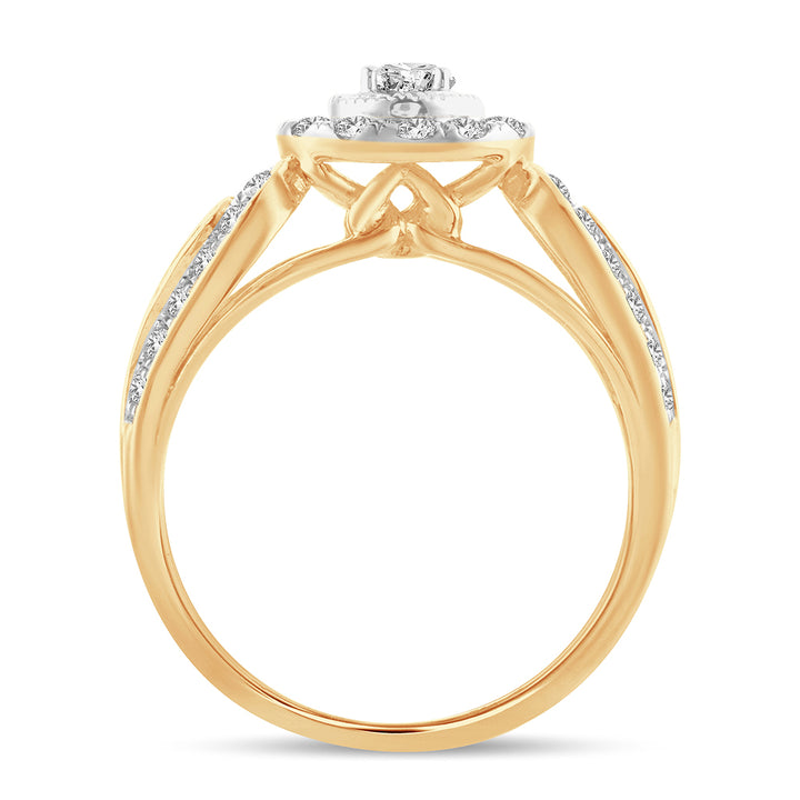 Luminous 14K Yellow Gold 1CT Lab Diamond Engagement Ring