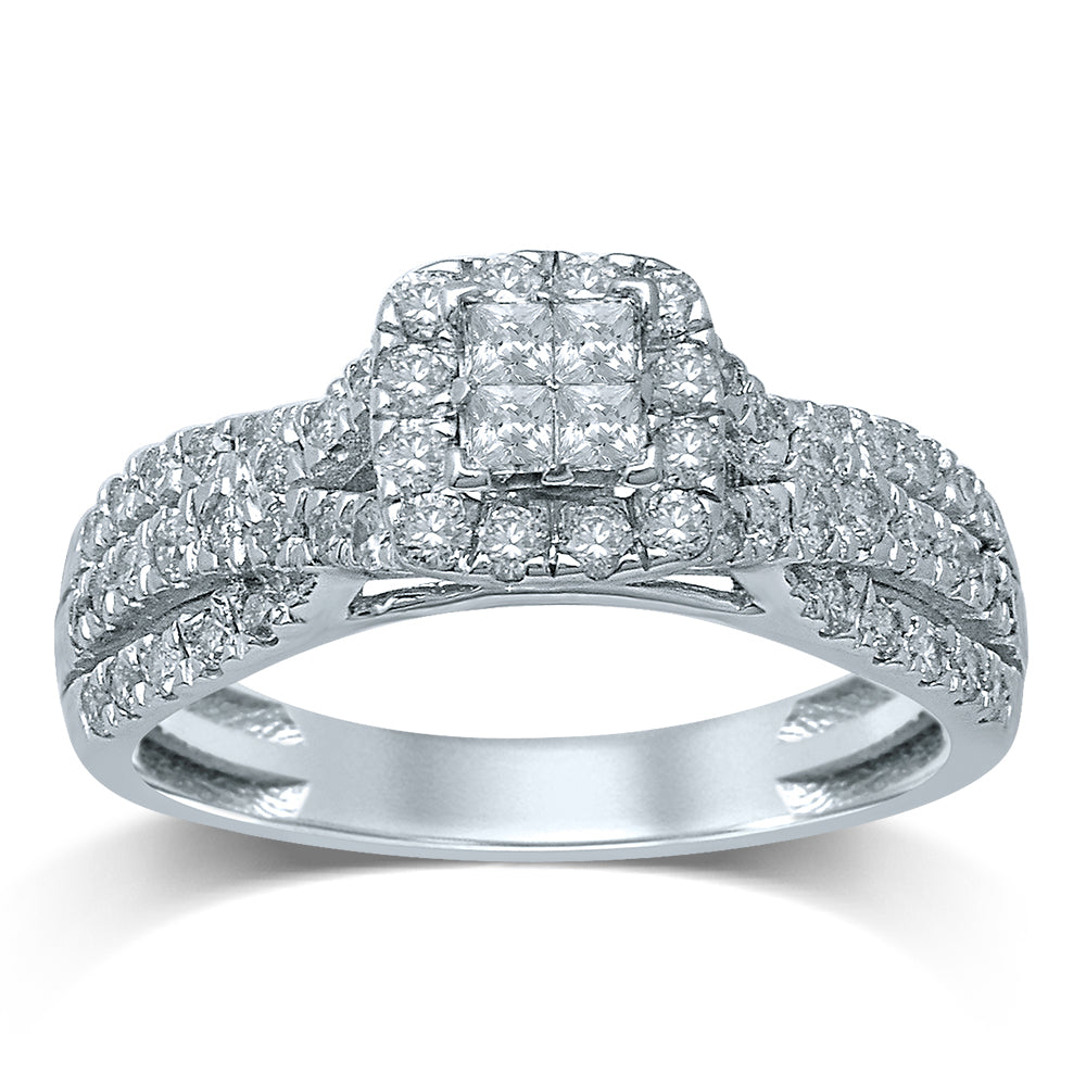 Timeless 14k White Gold Lab Diamond Engagement Ring (0.75 CT)