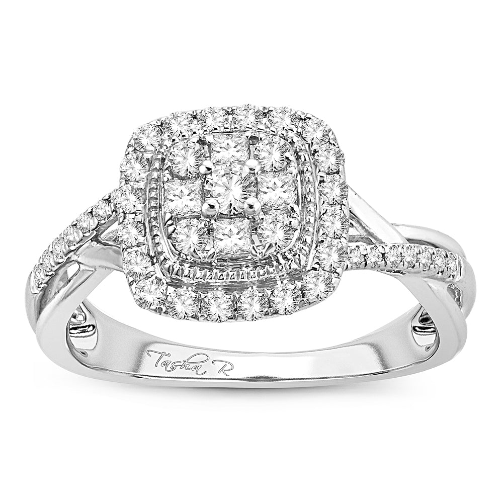 Timeless 14k White Gold Lab Diamond Engagement Ring (0.51CT)