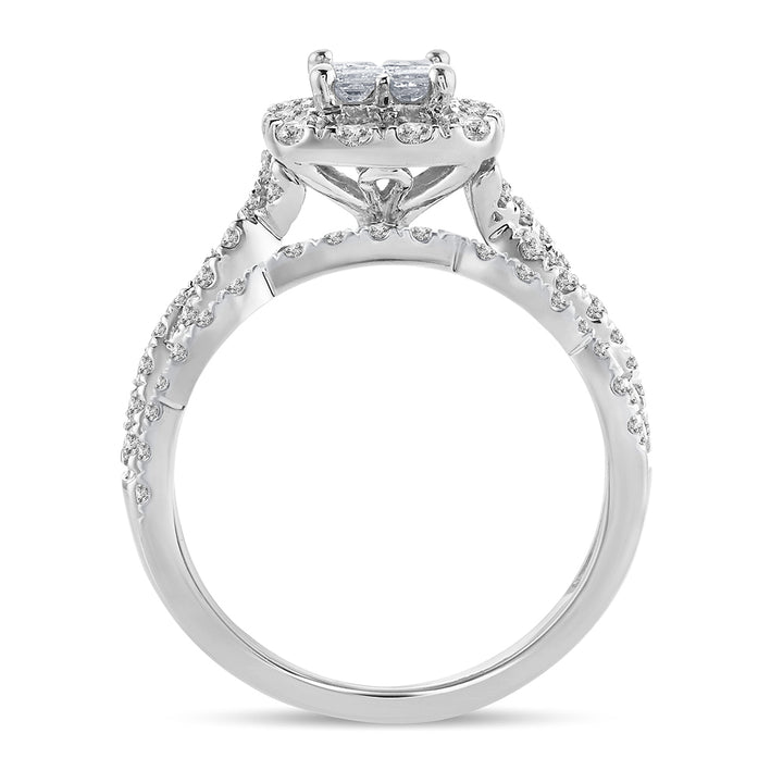 14k White Gold 1CT Lab Diamond Engagement Ring Brilliance