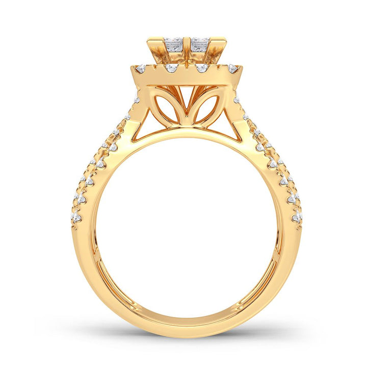 14K Yellow Gold Lab-Grown 1.50CT Diamond Womens Ring
