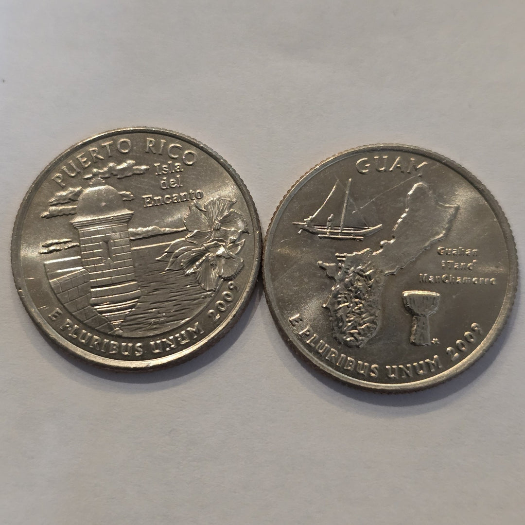 2009 D.C. and U.S. Territory Quarters Clad 6-Coin Set No Box