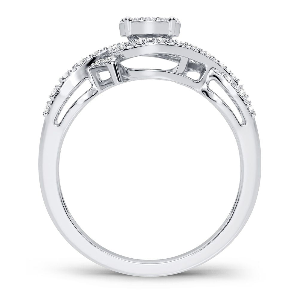 14K White Gold 0.25CT Lab Diamond Engagement Ring